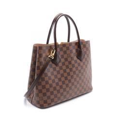 Louis Vuitton Kensington Damier Ebene Handbag Bag Coated Canvas Leather Women's Brown N41435