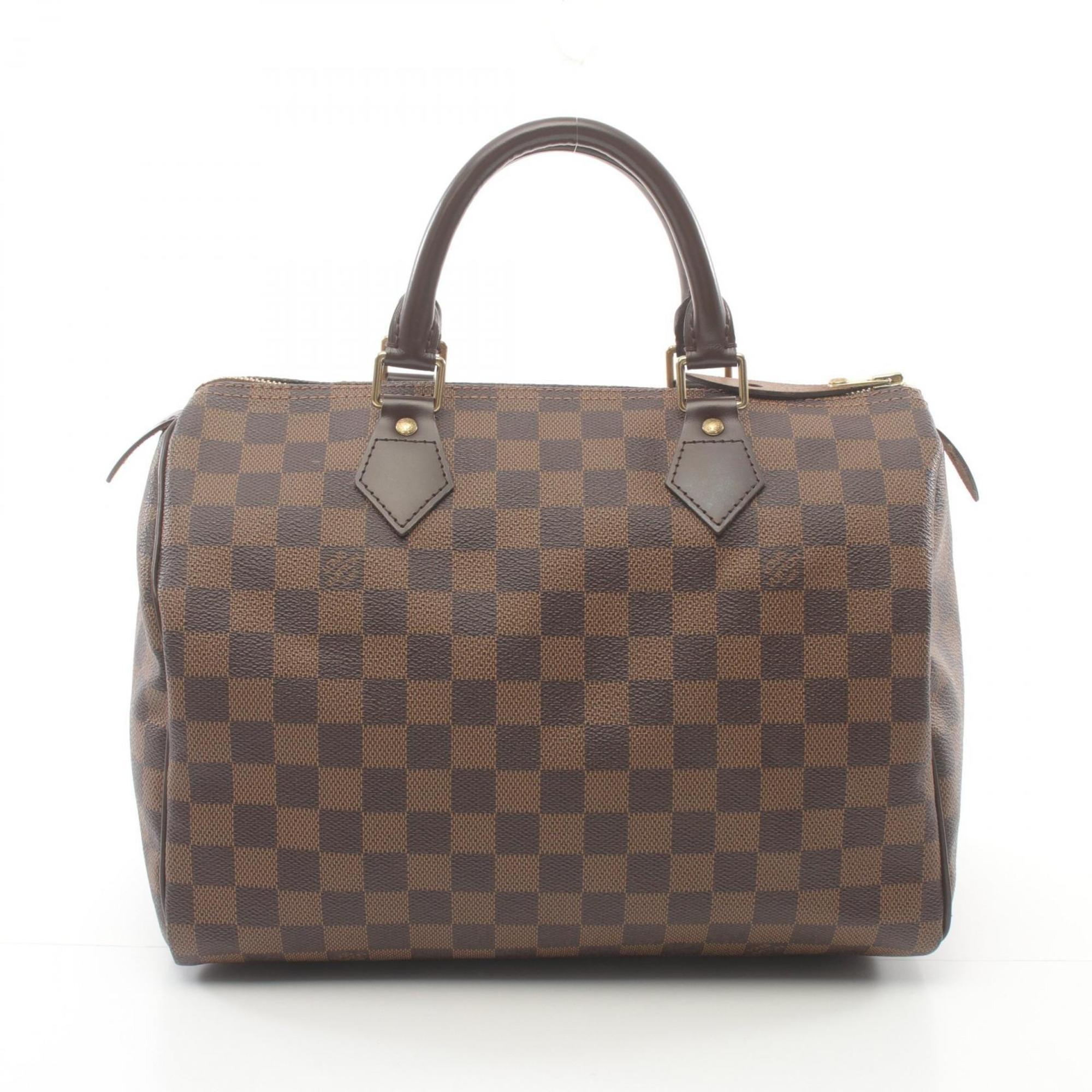 Louis Vuitton Speedy 30 Damier Ebene Handbag Bag Coated Canvas Leather Women's Brown N41531