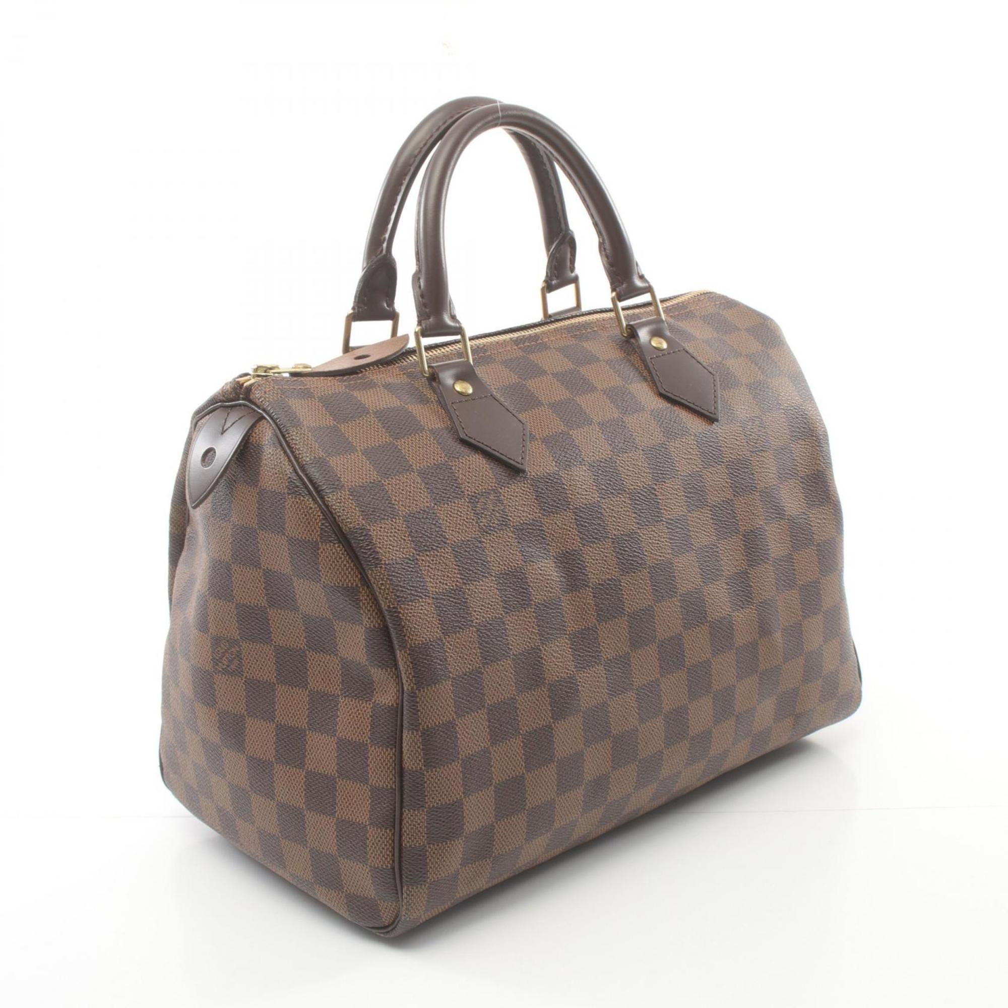 Louis Vuitton Speedy 30 Damier Ebene Handbag Bag Coated Canvas Leather Women's Brown N41531