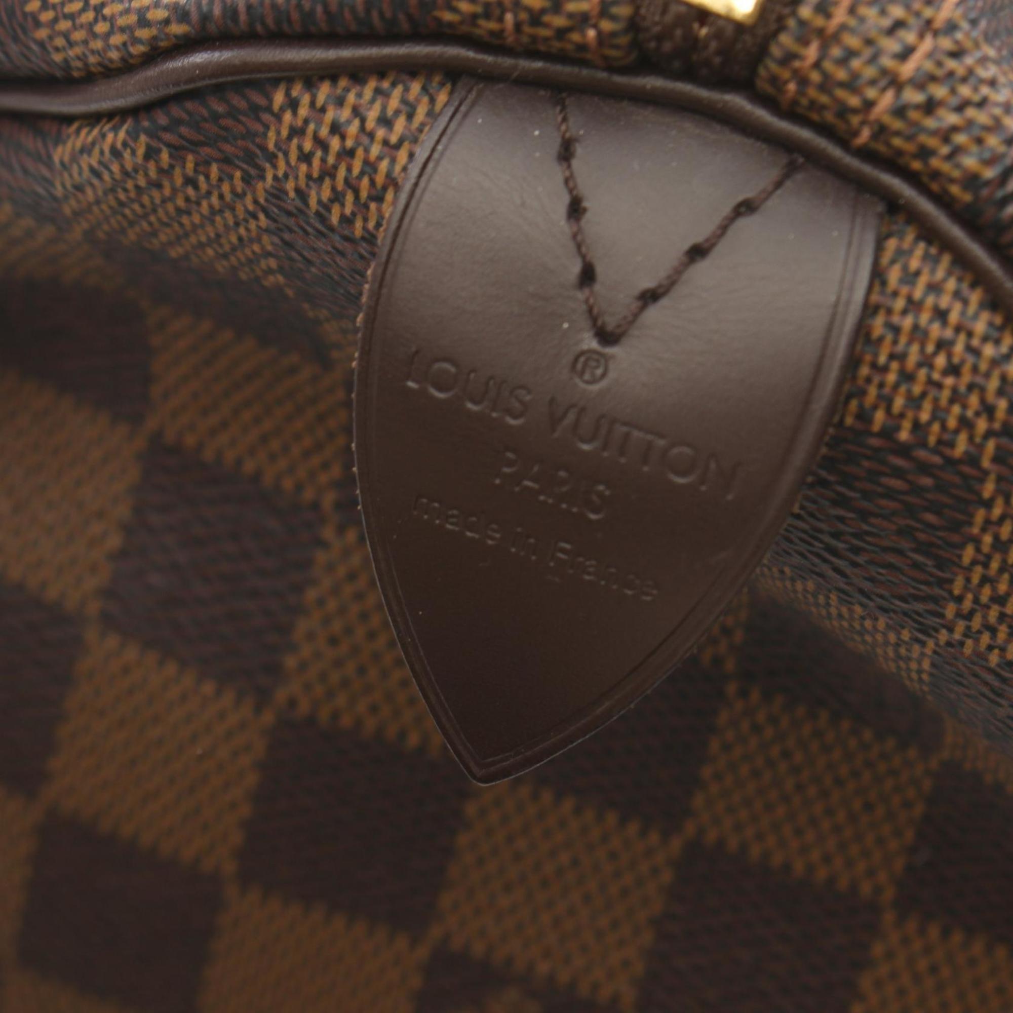 Louis Vuitton Speedy 30 Damier Ebene Handbag Bag Coated Canvas Leather Women's Brown N41531