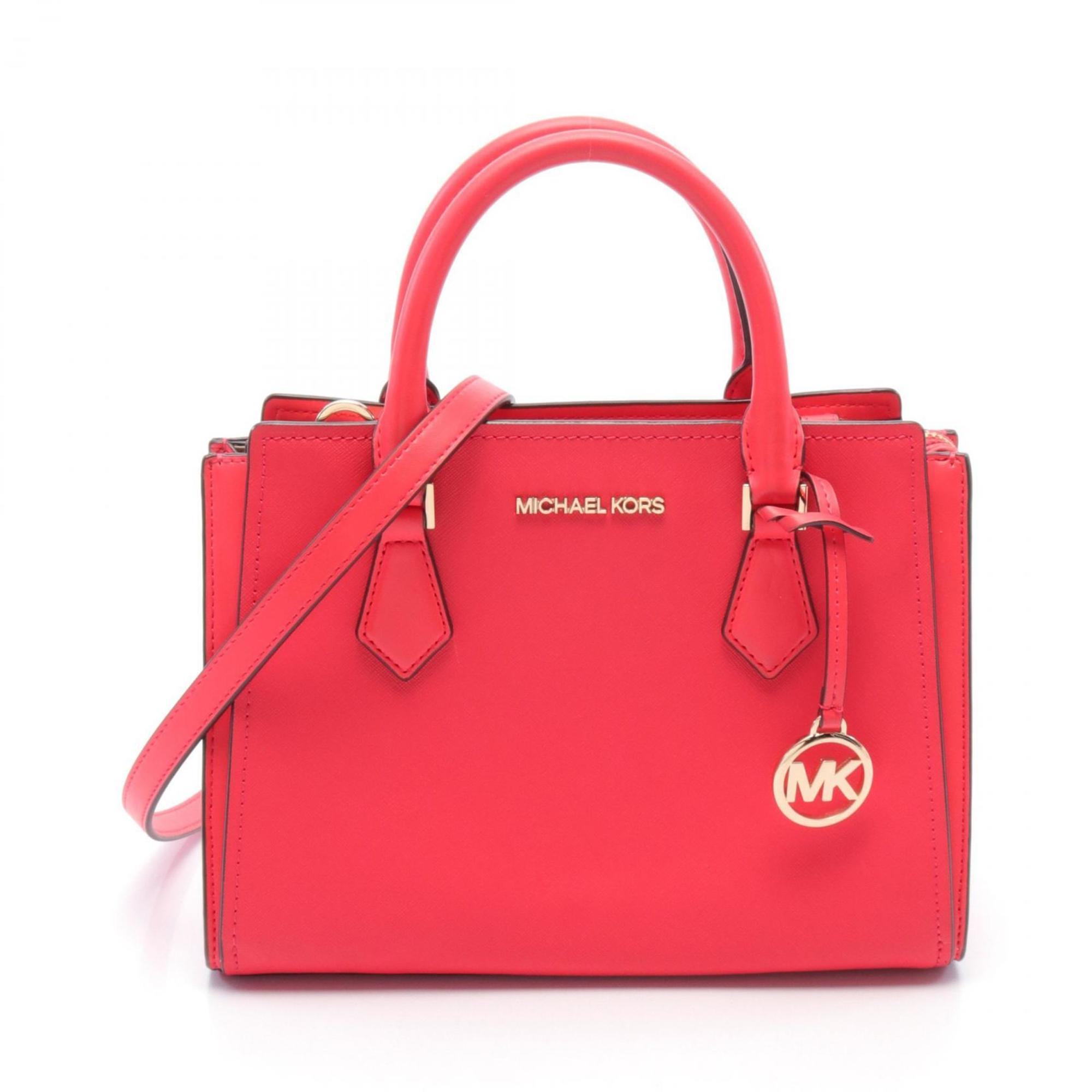 Michael Kors SHEILA Medium Handbag, Leather, Women's, Red, 35S3S6HS5L