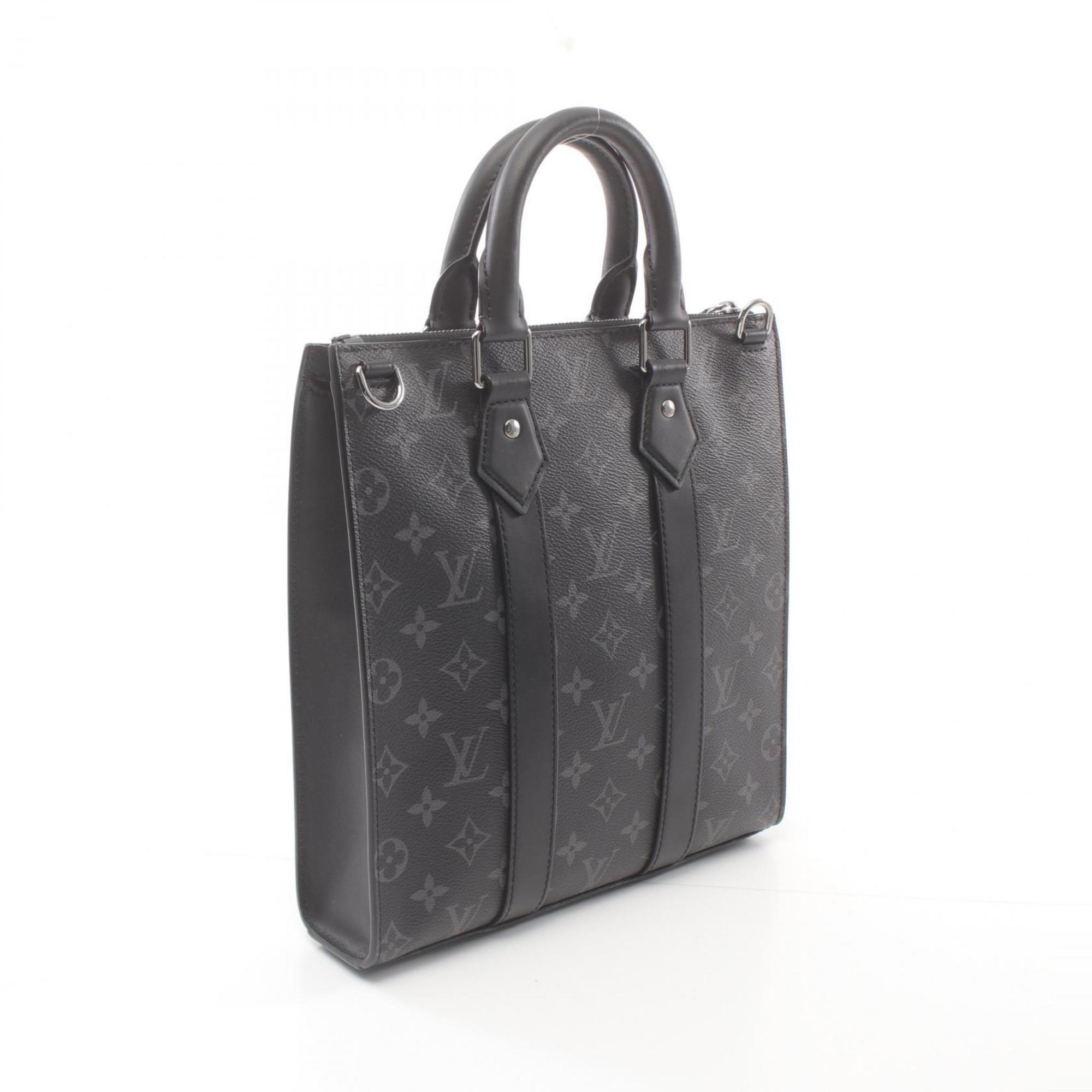 Louis Vuitton LOUIS VUITTON Sac Plat Cross Monogram Eclipse Handbag Bag Coated Canvas Leather Men's Black M46098