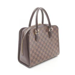 Louis Vuitton Triana Damier Ebene Handbag Bag Coated Canvas Leather Women's Brown N51155