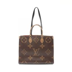 LOUIS VUITTON On the Go GM Monogram Giant Reverse Shoulder Bag Coated Canvas Leather Women's Brown M45320