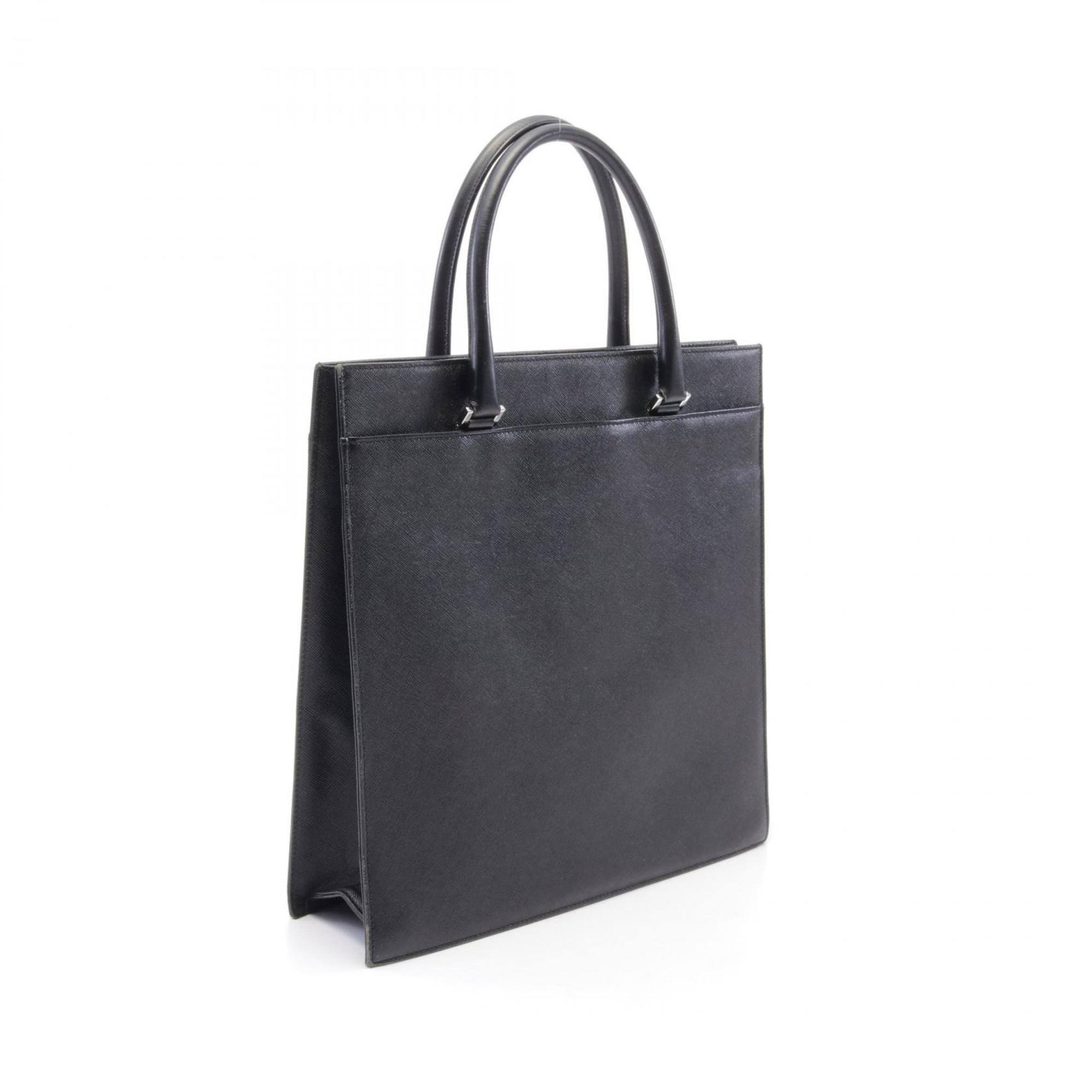 Burberry Tote Bag Leather Women's Black