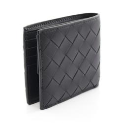 BOTTEGA VENETA Intrecciato Bi-fold Wallet Leather Men's Black 605722VCPQ48803