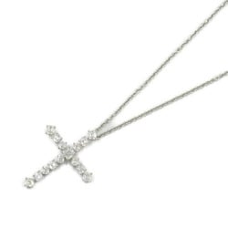 Harry Winston HARRY WINSTON Symbols by Cross 15P Diamond Large Necklace Pt950 Platinum Ladies Clear PEDPRESQEC