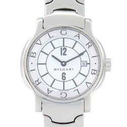 BVLGARI Solotempo Watch Stainless Steel Ladies White ST29S