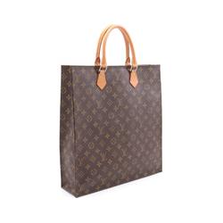 Louis Vuitton LOUIS VUITTON Sac Plat Monogram Tote Bag Coated Canvas Leather Women's Brown M51140