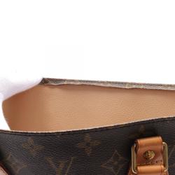 Louis Vuitton LOUIS VUITTON Sac Plat Monogram Tote Bag Coated Canvas Leather Women's Brown M51140