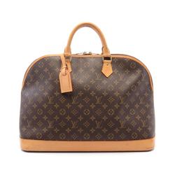 Louis Vuitton Alma Voyage MM Monogram Boston Bag, Coated Canvas, Leather, Women's, Brown, M41446