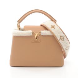 LOUIS VUITTON Capucines BB Handbag Bag Leather Mouton Women's Beige M59267