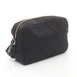 PRADA TESSUTO IMPUNTU Shoulder Bag Nylon Women's Black 1BH089