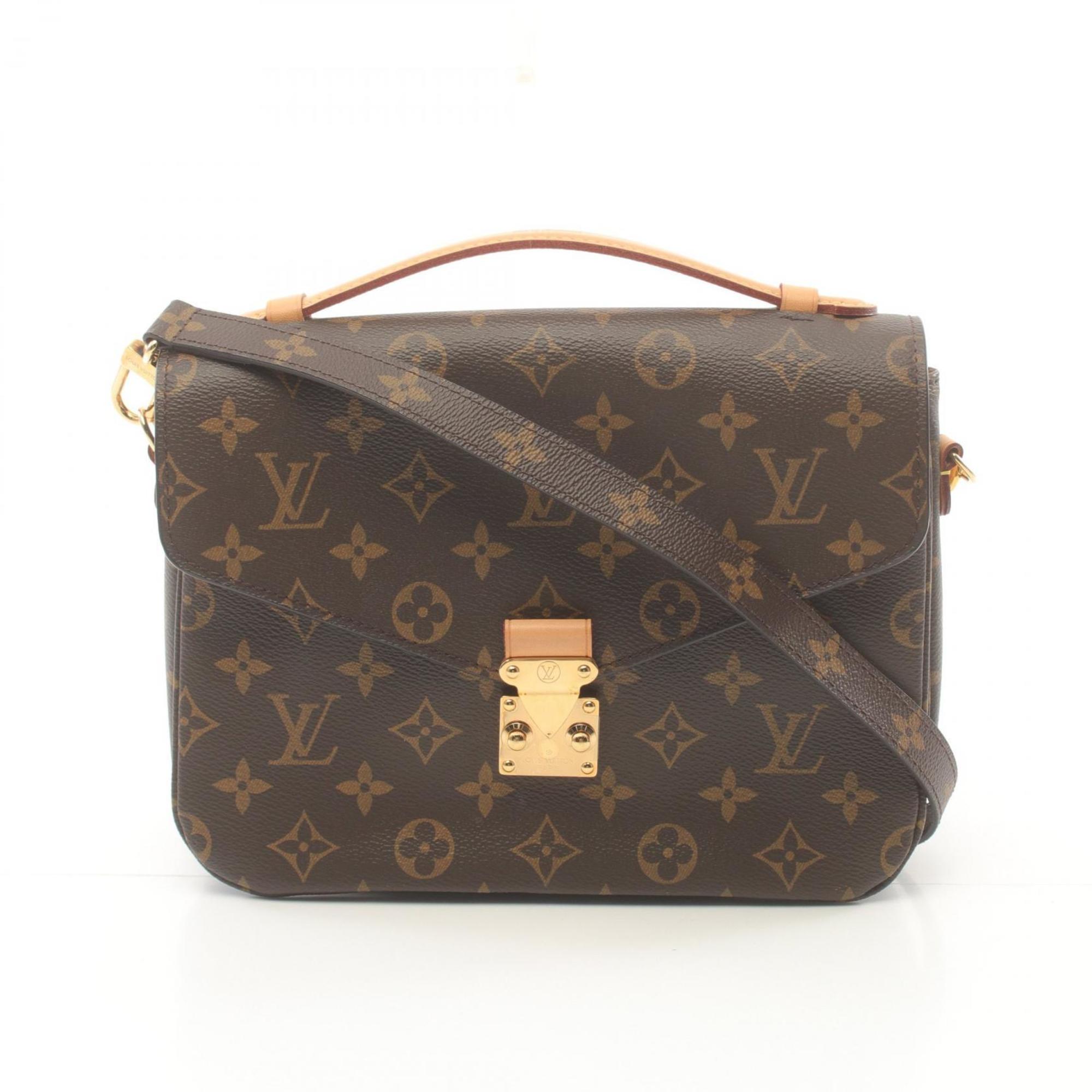 Louis Vuitton LOUIS VUITTON Pochette Metis MM Monogram Handbag Bag Coated Canvas Leather Women's Brown M44875