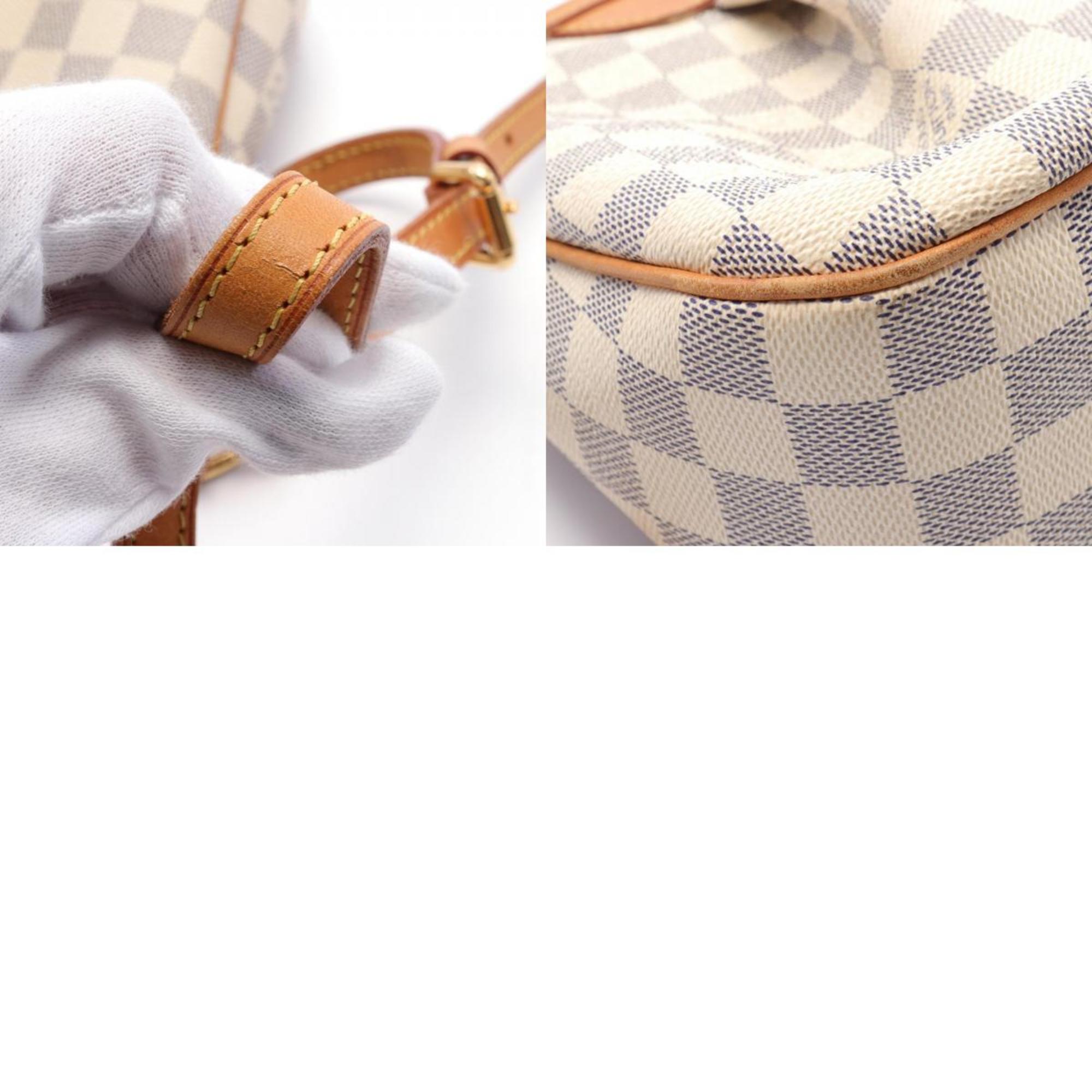 Louis Vuitton Siracusa PM Damier Azur Shoulder Bag Coated Canvas Leather Women's White N41113