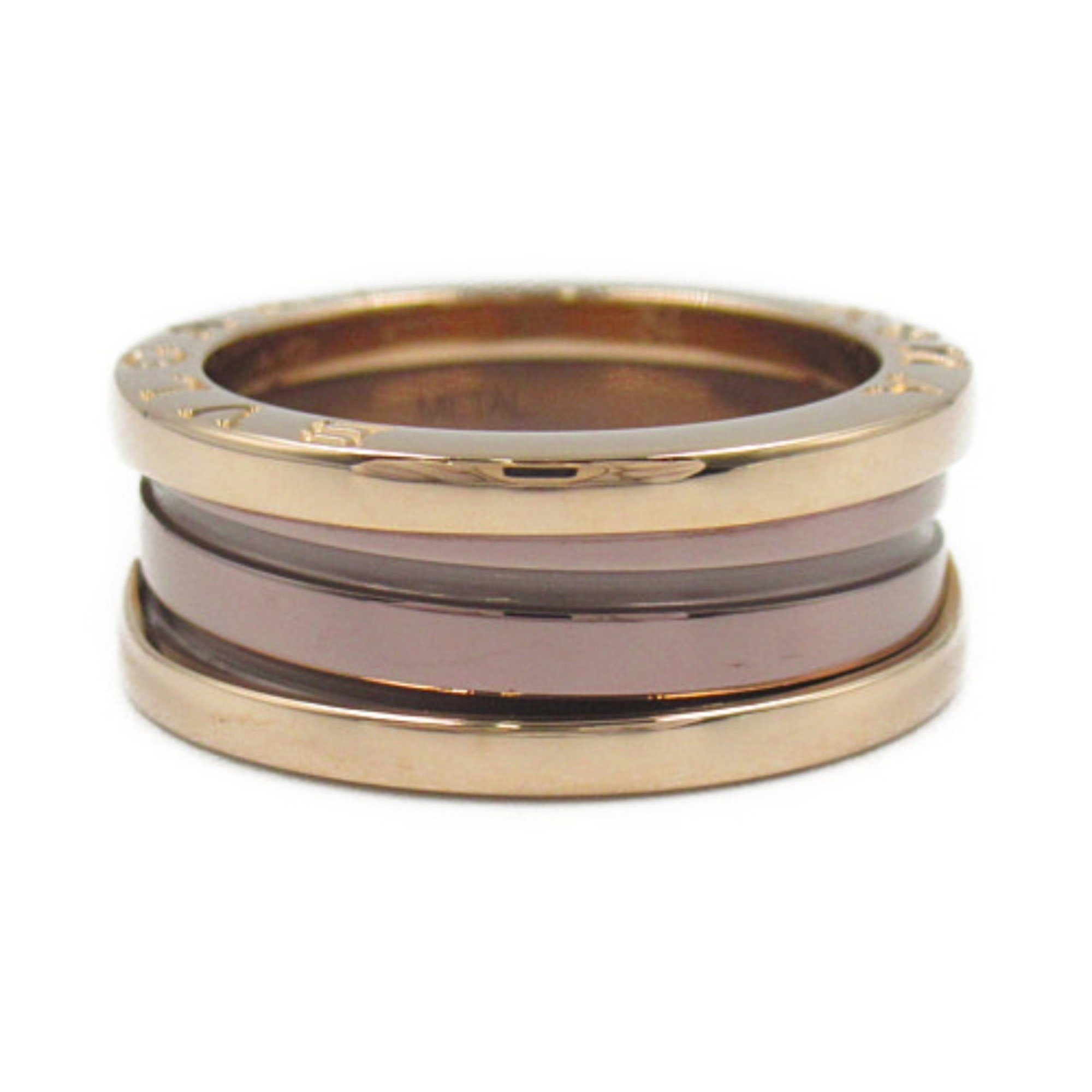 BVLGARI B-zero1 Ring K18PG (pink gold) METAL Men's Women's Brown Gold