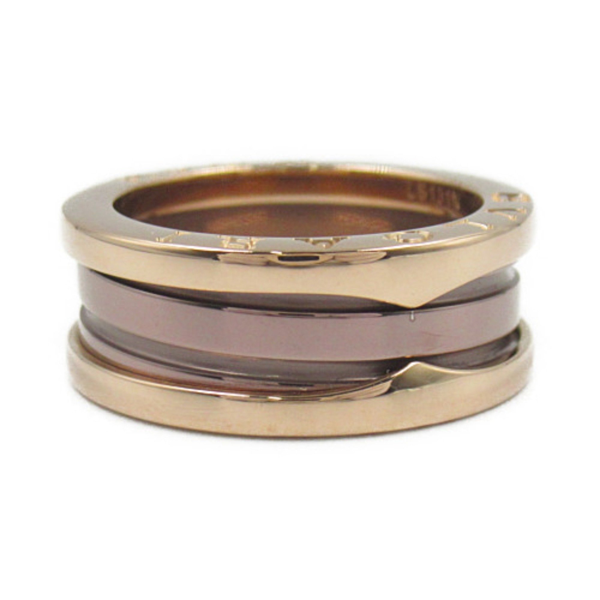 BVLGARI B-zero1 Ring K18PG (pink gold) METAL Men's Women's Brown Gold