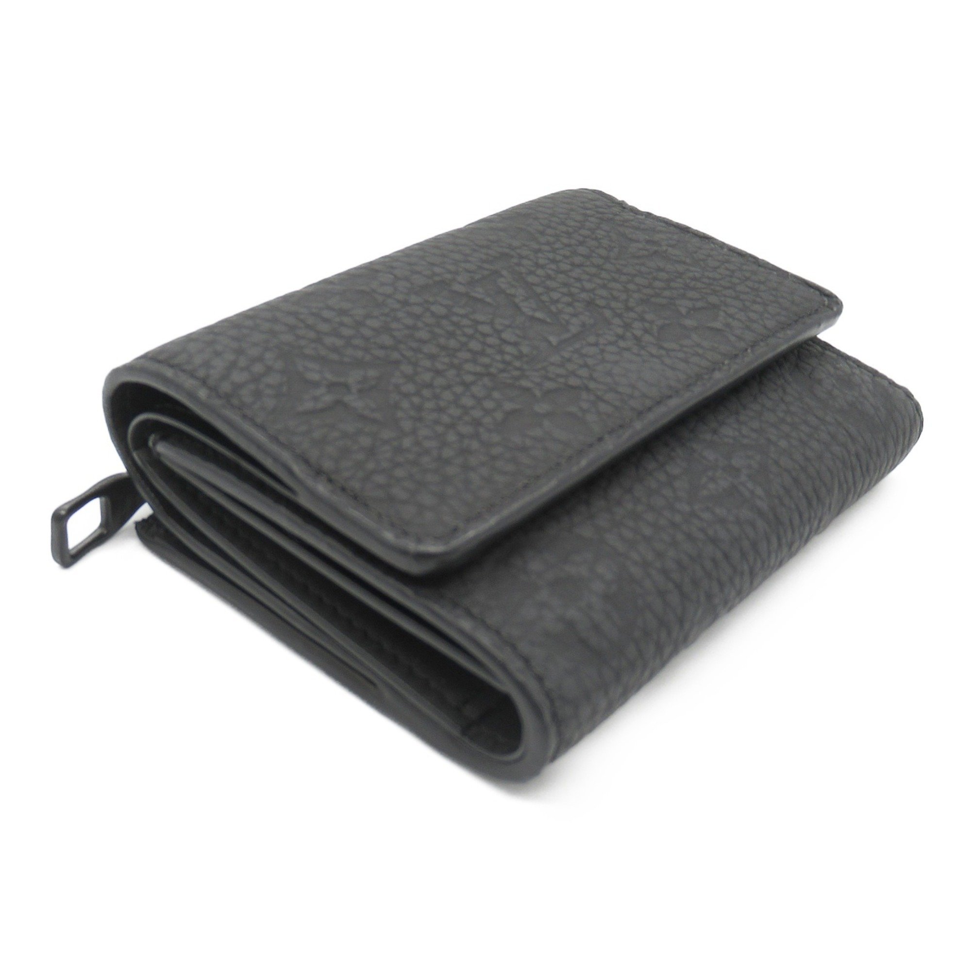 Louis Vuitton LOUIS VUITTON Portefeuille Pilot Tri-fold Wallet Coated Canvas Monogram Taurillon Leather Men's Black M82556