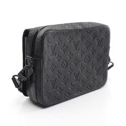 Louis Vuitton LOUIS VUITTON Steamer Taurillon Monogram Noir Shoulder Bag Leather Men's Black M57307