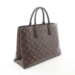 Louis Vuitton LOUIS VUITTON Flower Tote Monogram Noir Handbag Bag Coated Canvas Leather Women's Brown Black M43550