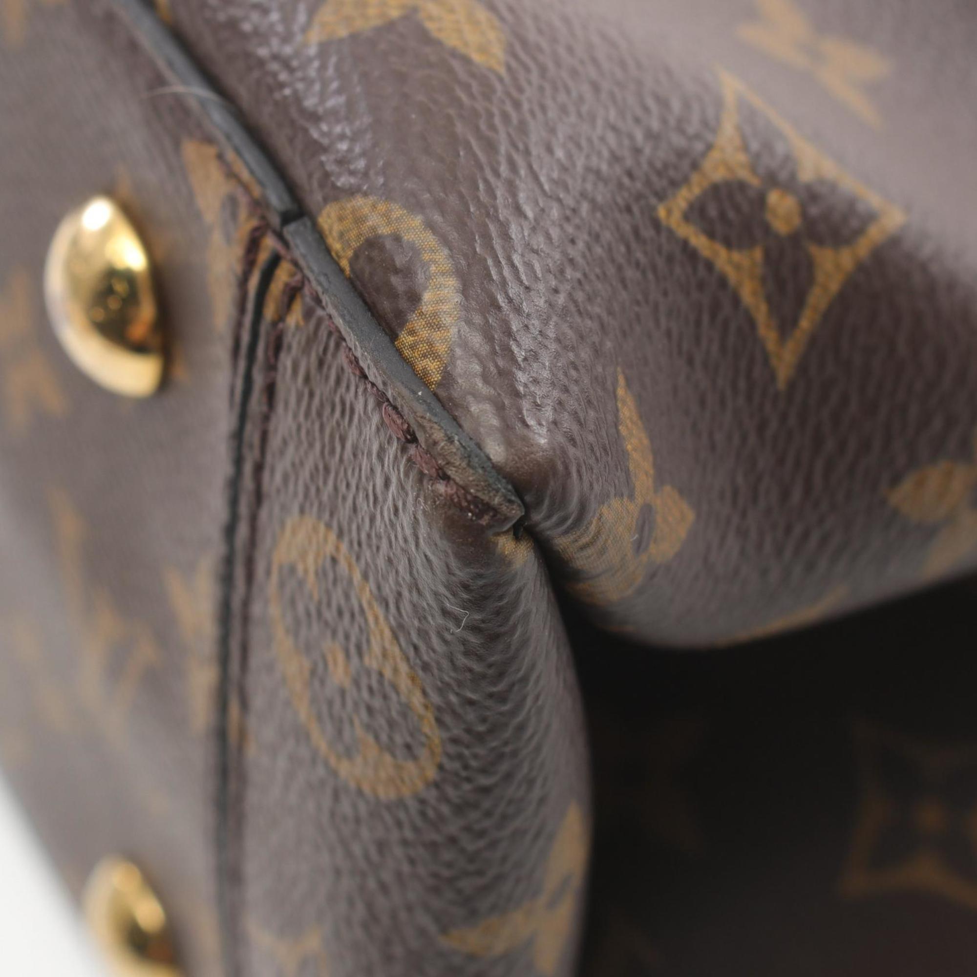 Louis Vuitton LOUIS VUITTON Flower Tote Monogram Noir Handbag Bag Coated Canvas Leather Women's Brown Black M43550