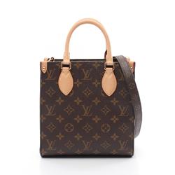 Louis Vuitton LOUIS VUITTON Sac Plat BB Monogram Handbag Bag Coated Canvas Leather Women's Brown M46265