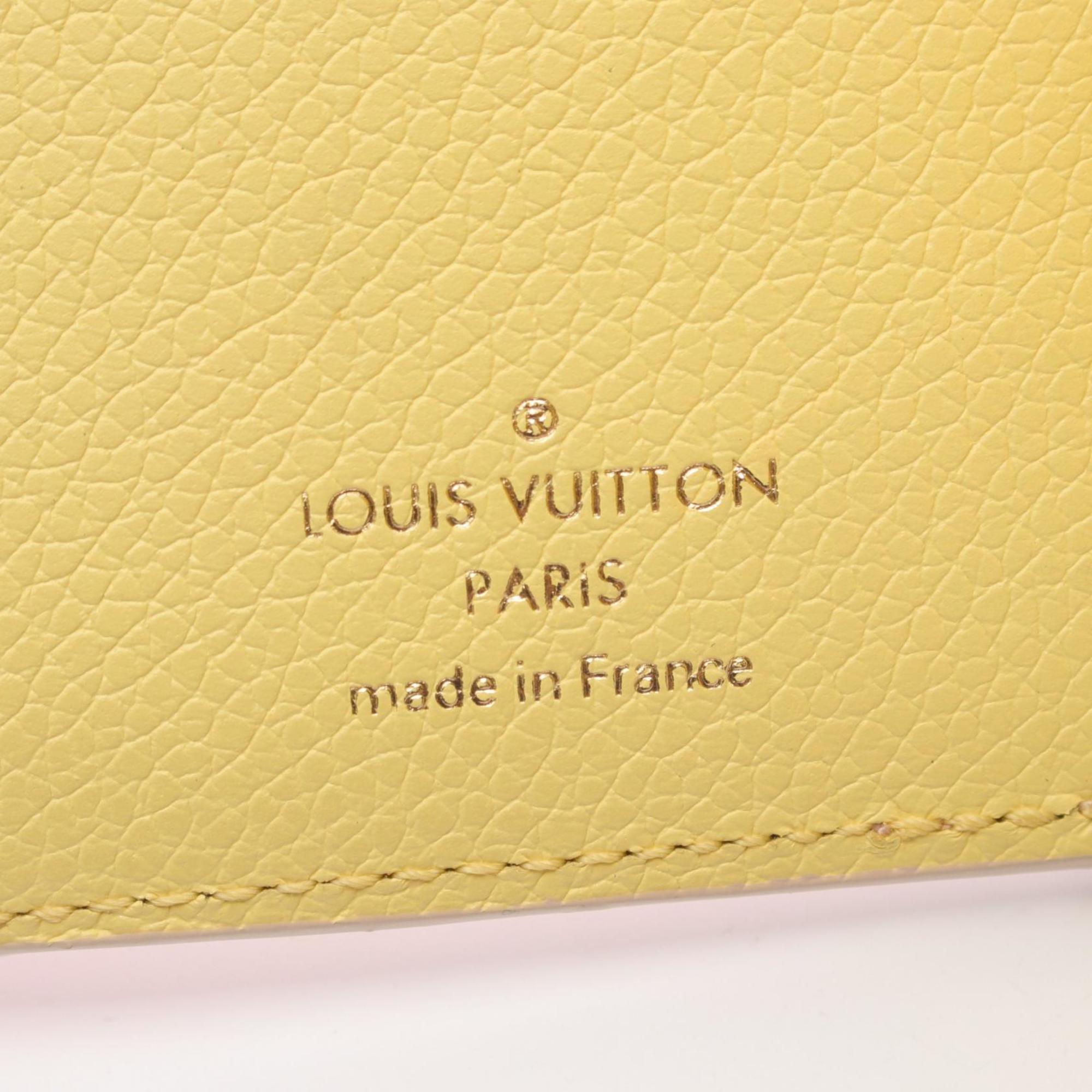 Louis Vuitton LOUIS VUITTON Portefeuille Victorine Monogram Empreinte Rose Beige Tri-fold Wallet Leather Women's Pink M81289