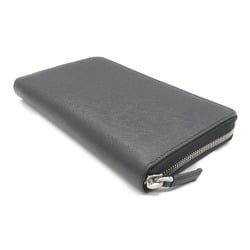 PRADA Round Long Wallet, Saffiano Leather, Men's, Women's, Black, 2ML317