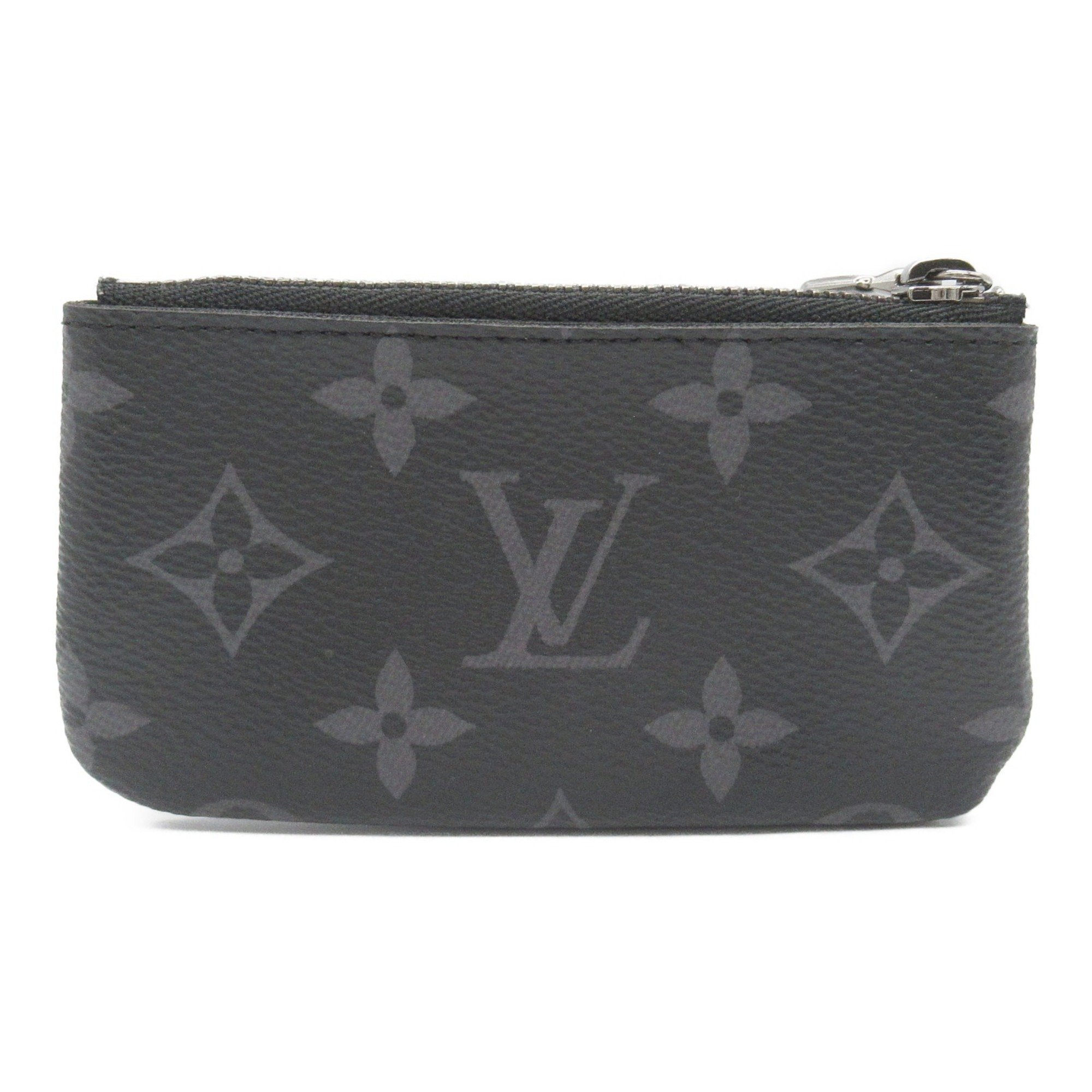 Louis Vuitton LOUIS VUITTON Pochette Cle Key & Wallet Coin Case Coated Canvas Monogram Eclipse Reverse Men's Women's Black M80905