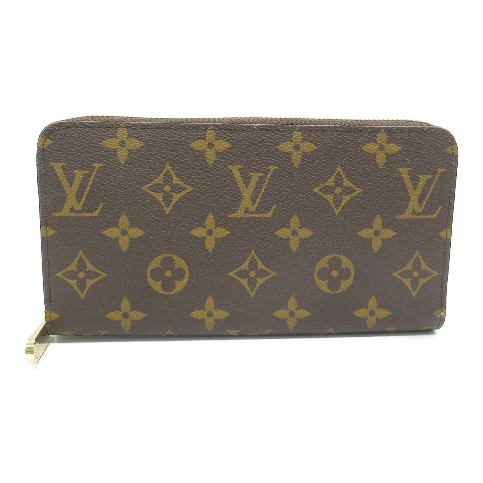 Louis Vuitton Zippy Wallet Round Long Coated Canvas Monogram Men's Women's Brown M42616