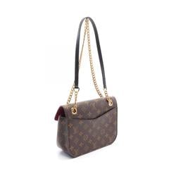 Louis Vuitton Passy Monogram Shoulder Bag, Coated Canvas, Leather, Women's, Brown, Black, M45592