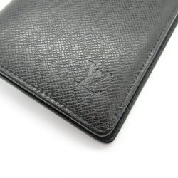 Louis Vuitton LOUIS VUITTON Portefeuille Brazza Bi-fold Long Wallet Calf (Cowhide) Taiga Men's Black M30501