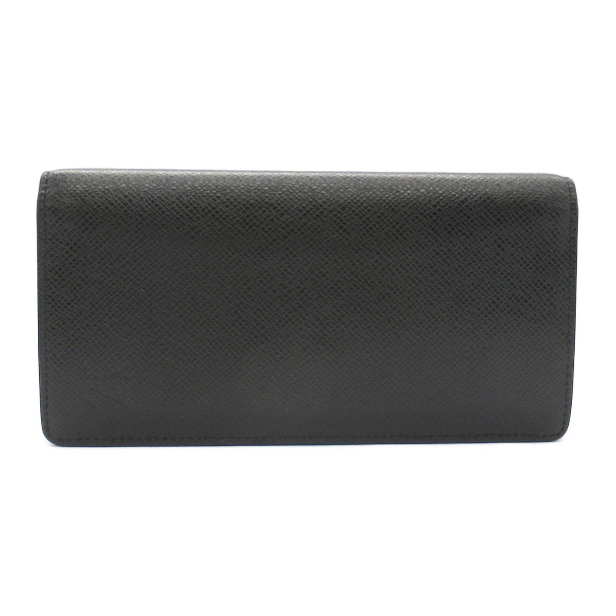 Louis Vuitton LOUIS VUITTON Portefeuille Brazza Bi-fold Long Wallet Calf (Cowhide) Taiga Men's Black M30501