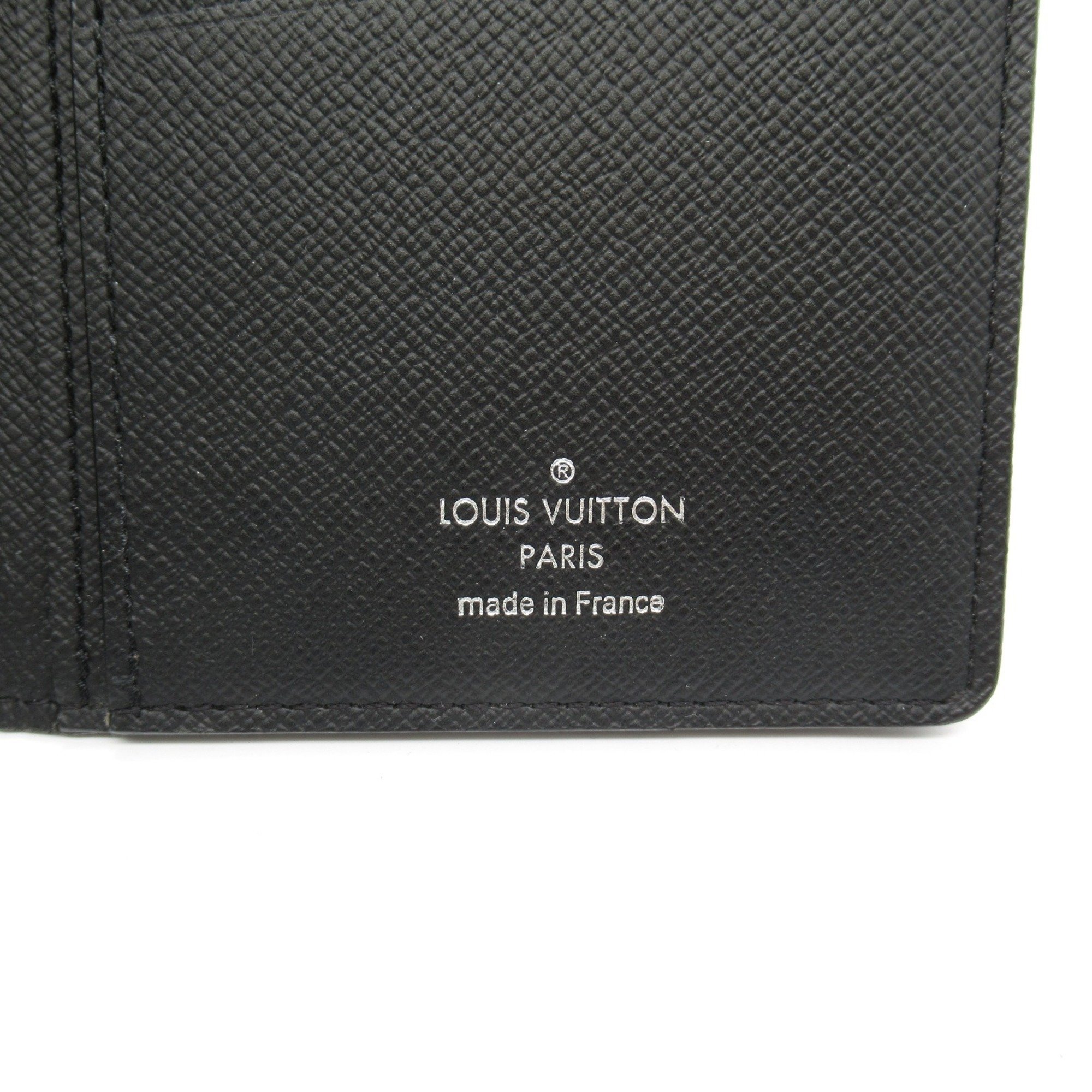 Louis Vuitton LOUIS VUITTON Portefeuille Brazza Bi-fold Long Wallet Calf (Cowhide) Taiga Men's Black M30501