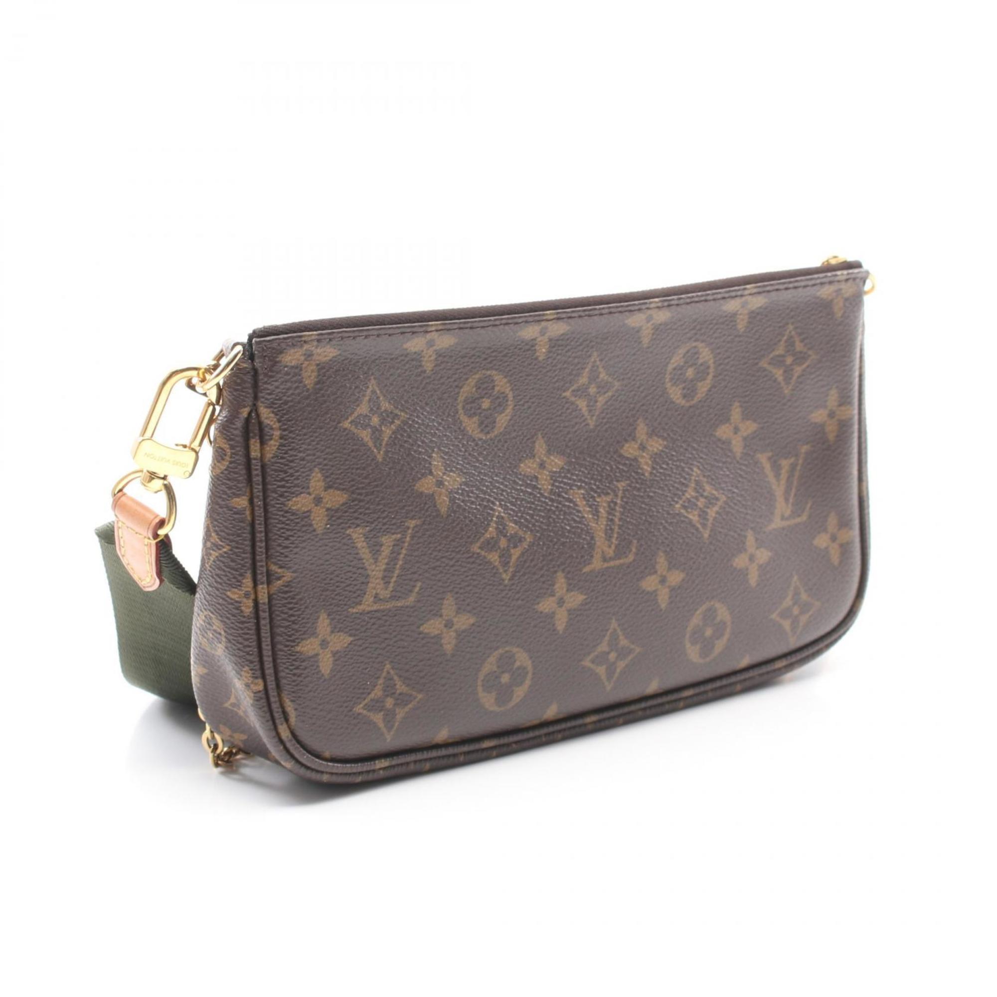 Louis Vuitton LOUIS VUITTON Multi Pochette Accessoires Monogram Khaki Shoulder Bag Coated Canvas Women's Brown M44813