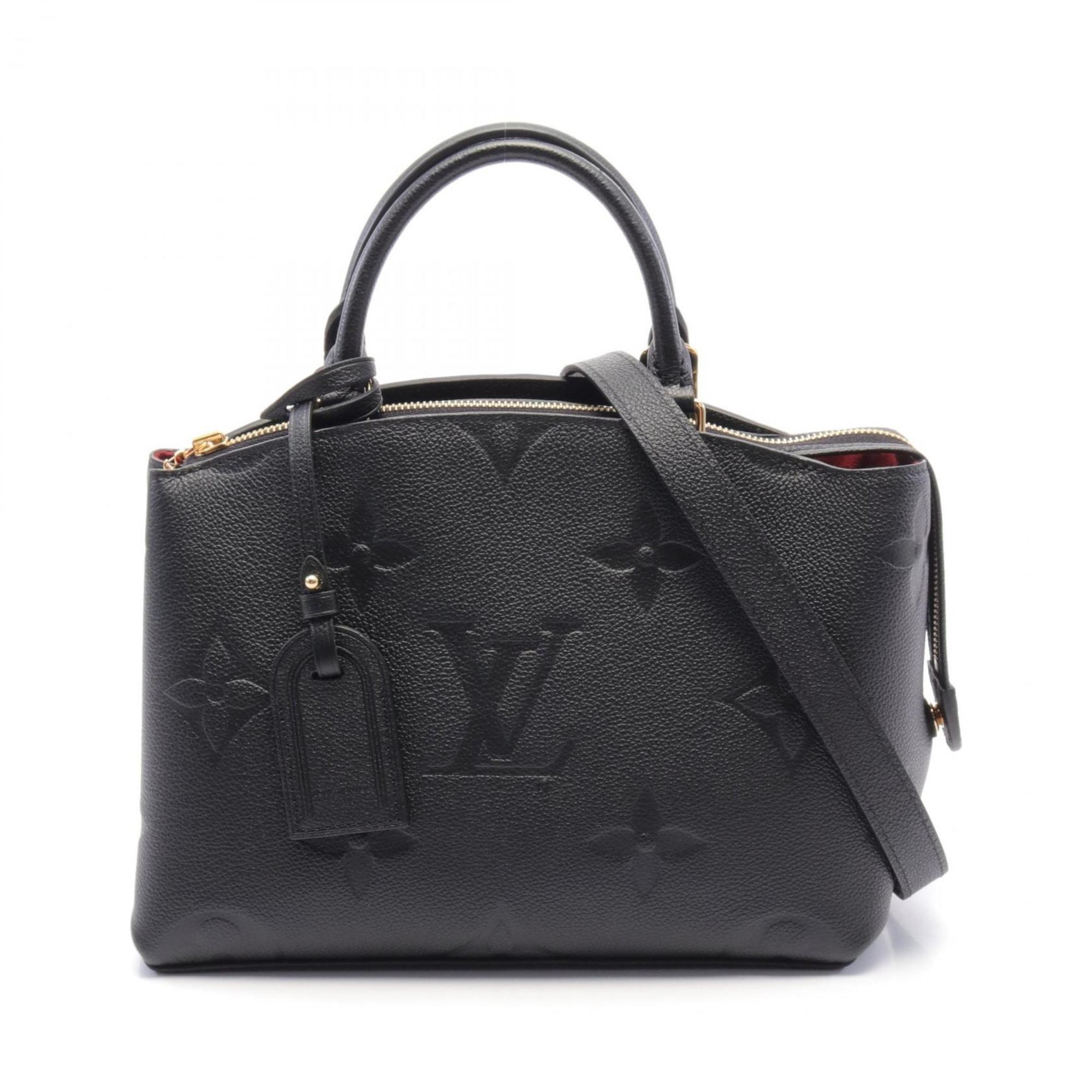 LOUIS VUITTON Petit Palais PM Monogram Empreinte Handbag Bag Leather Women's Black M58916