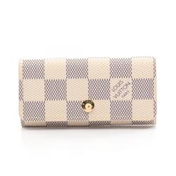 Louis Vuitton LOUIS VUITTON Multicle 4 Key Case Coated Canvas Leather Damier Azur Women's White N60386