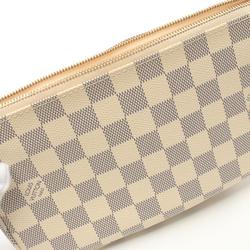 Louis Vuitton LOUIS VUITTON Pochette Accessoires Damier Azur Handbag Bag Coated Canvas Leather Women's White N41207