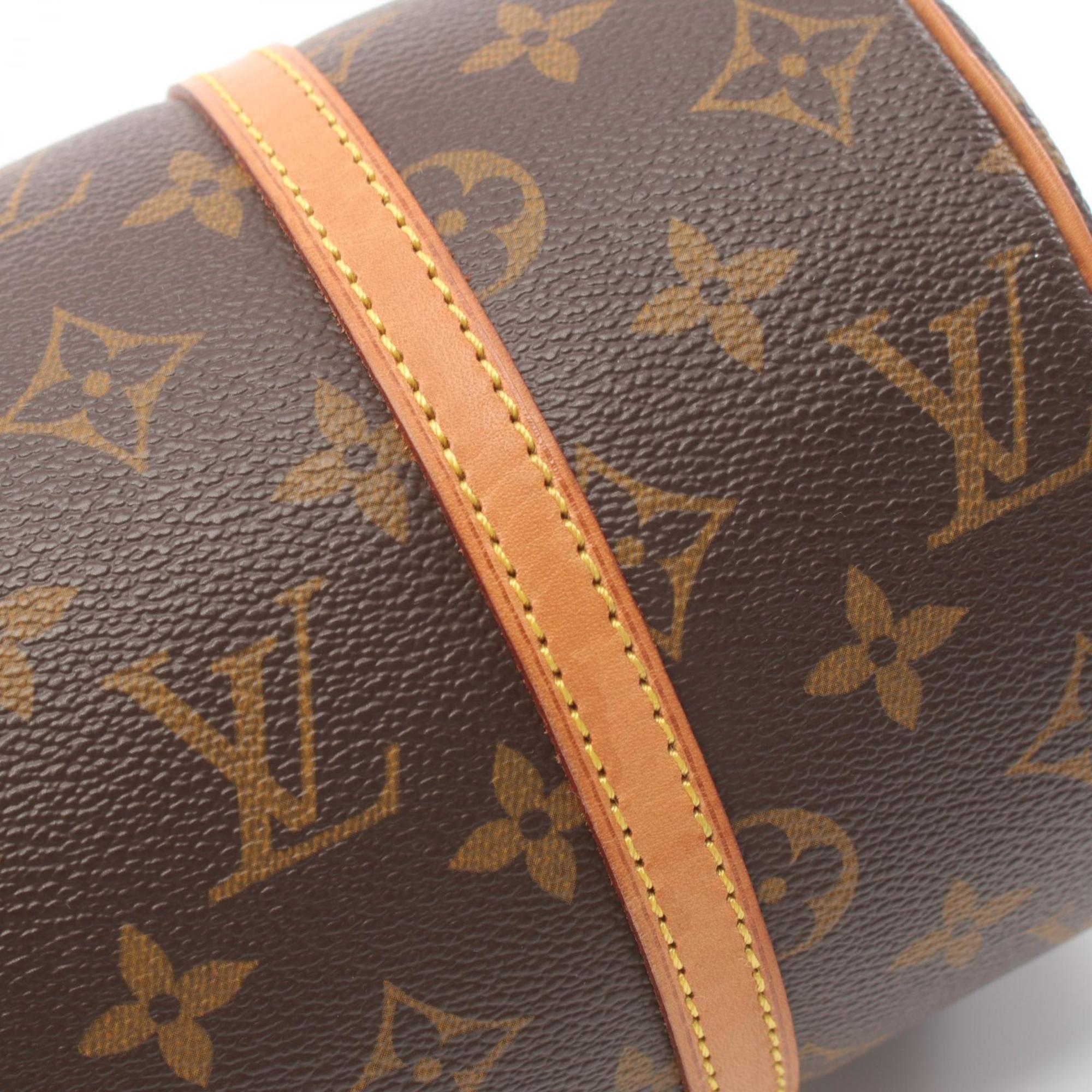 Louis Vuitton Papillon 26 Monogram Handbag Bag Coated Canvas Leather Women's Brown M51386