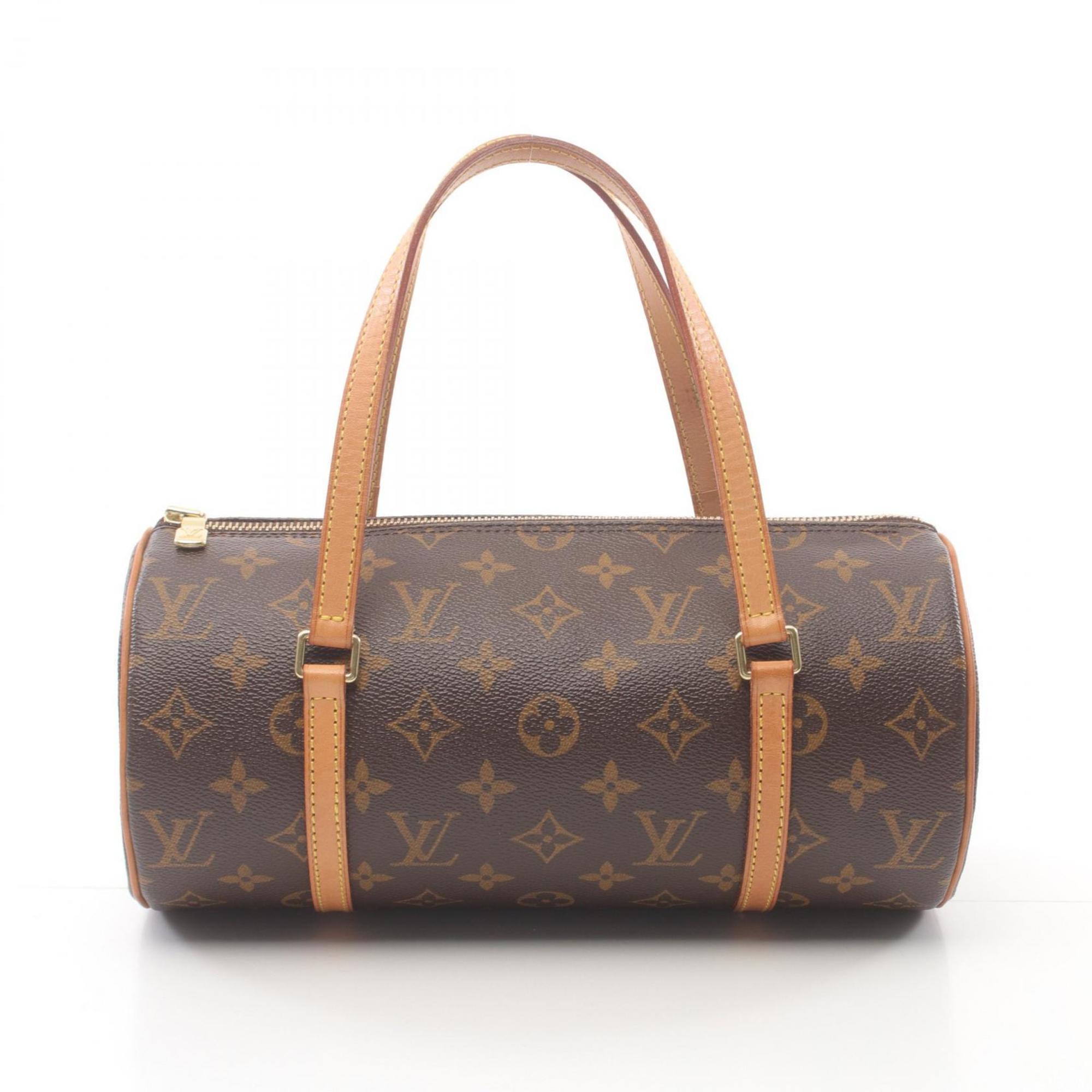 Louis Vuitton Papillon 26 Monogram Handbag Bag Coated Canvas Leather Women's Brown M51386