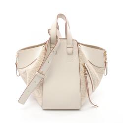 LOEWE HAMMOCK SMALL Hammock Small Handbag Bag Leather Canvas Women's White Beige A538S35X29