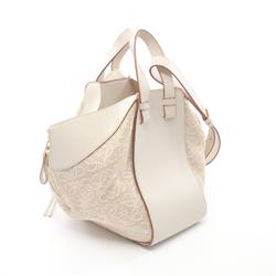 LOEWE HAMMOCK SMALL Hammock Small Handbag Bag Leather Canvas Women's White Beige A538S35X29