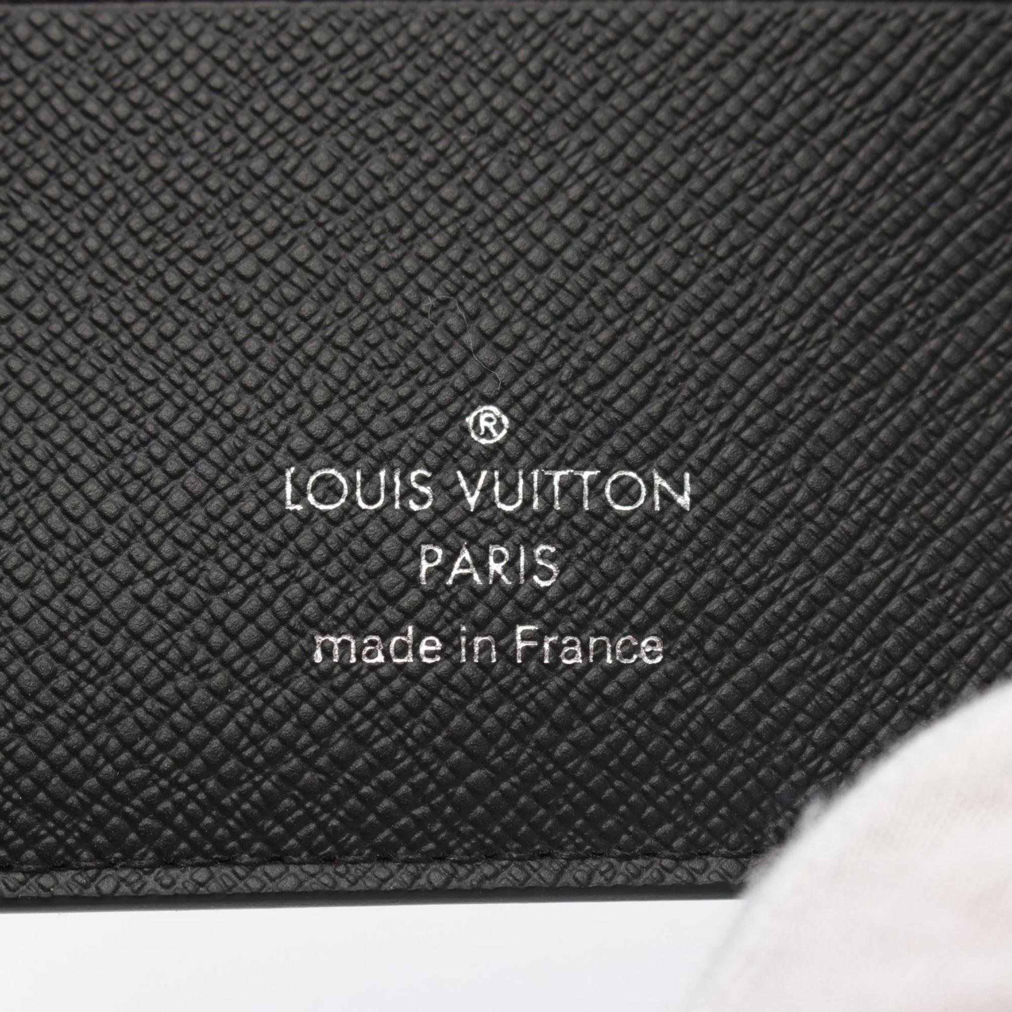 Louis Vuitton LOUIS VUITTON Portefeuille Multiple Bi-fold Wallet Coated Canvas Leather Monogram Eclipse Men's Black N62663