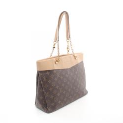 Louis Vuitton LOUIS VUITTON Pallas Shopper Monogram Dune Tote Bag Coated Canvas Leather Women's Brown Beige M41580