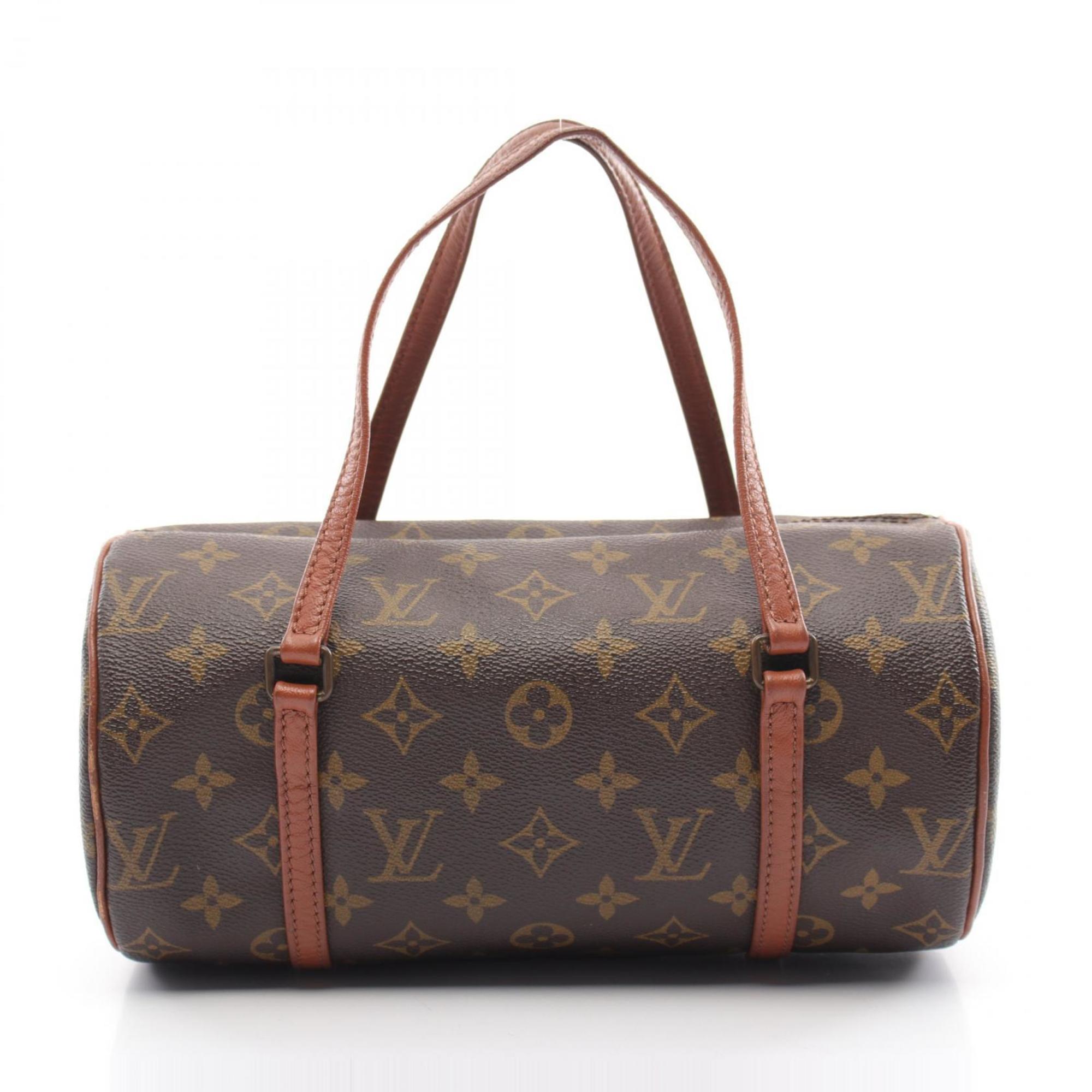 Louis Vuitton Papillon 26 Monogram Handbag Bag Coated Canvas Leather Women's Brown M51366