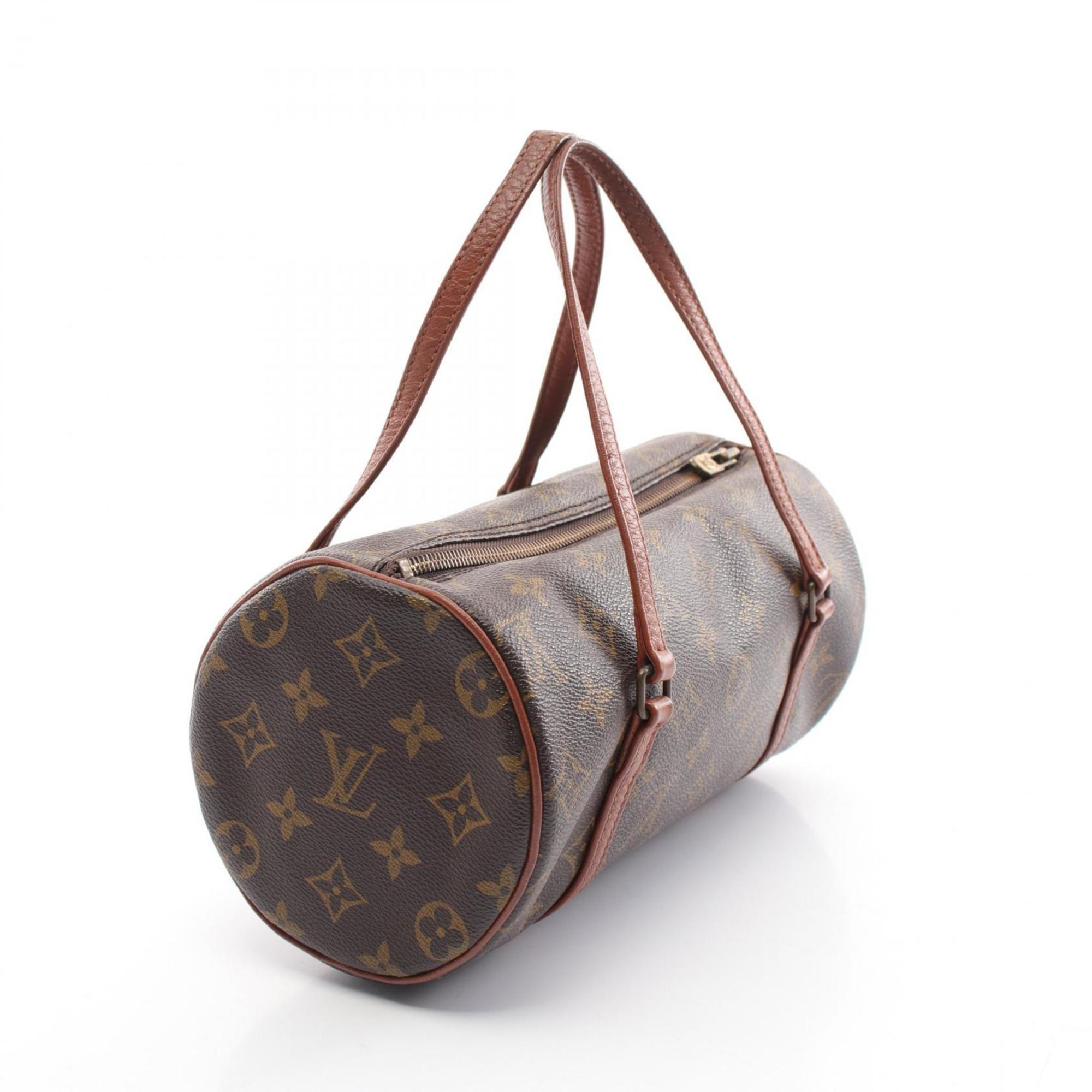 Louis Vuitton Papillon 26 Monogram Handbag Bag Coated Canvas Leather Women's Brown M51366