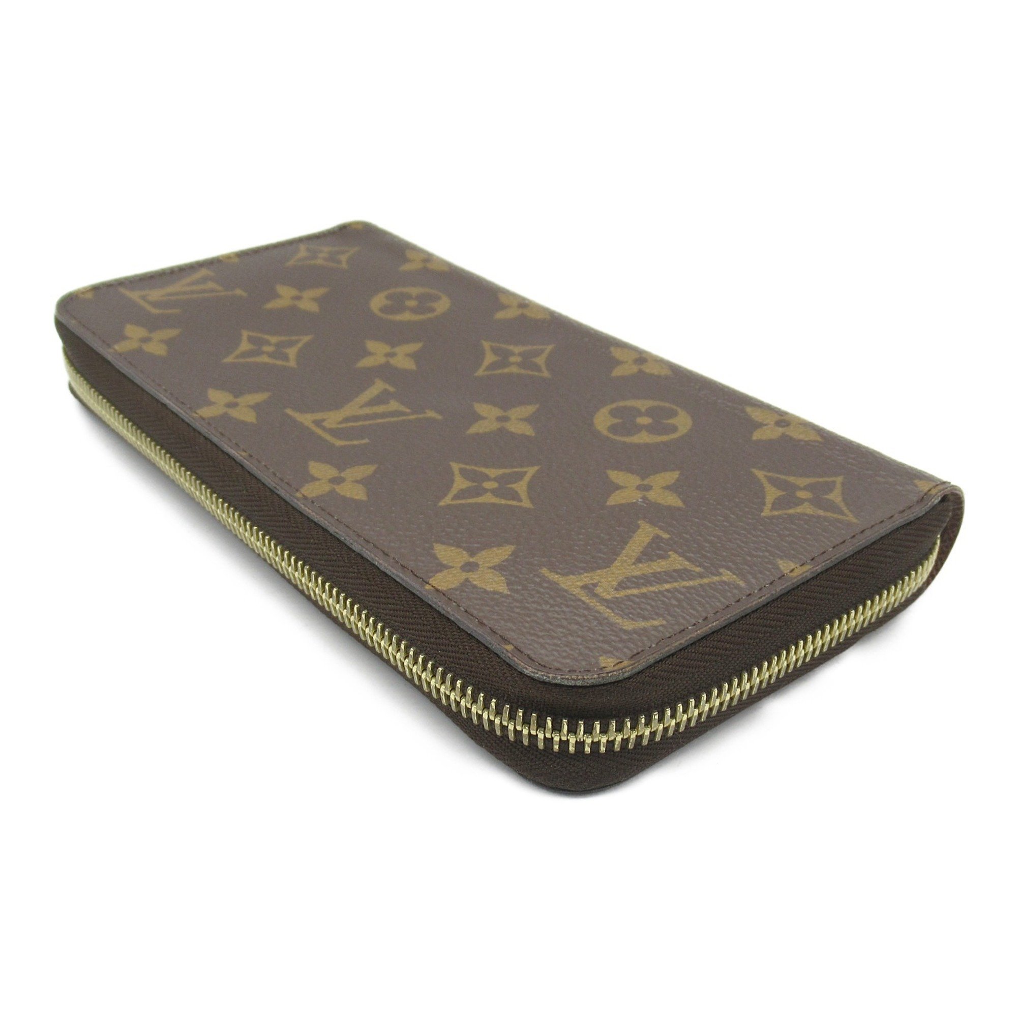 Louis Vuitton LOUIS VUITTON Zippy Wallet Round Long Coated Canvas Monogram Women's Brown M42616