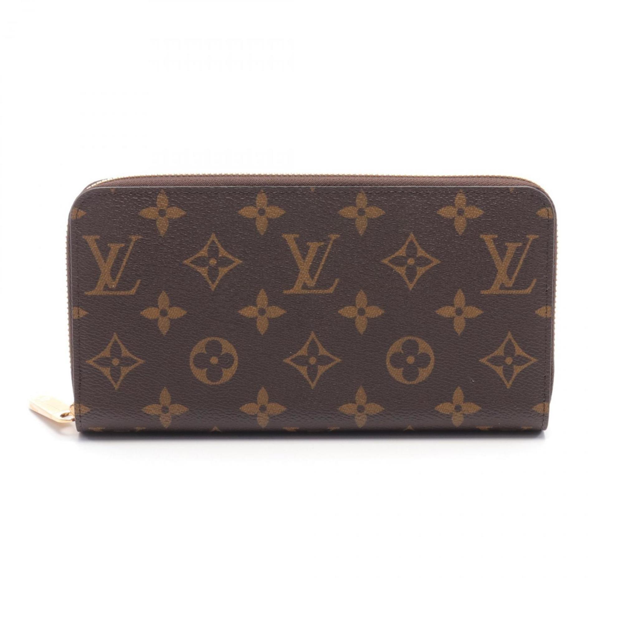 Louis Vuitton LOUIS VUITTON Zippy Wallet Monogram Round Long Coated Canvas Men's Women's Brown M42616