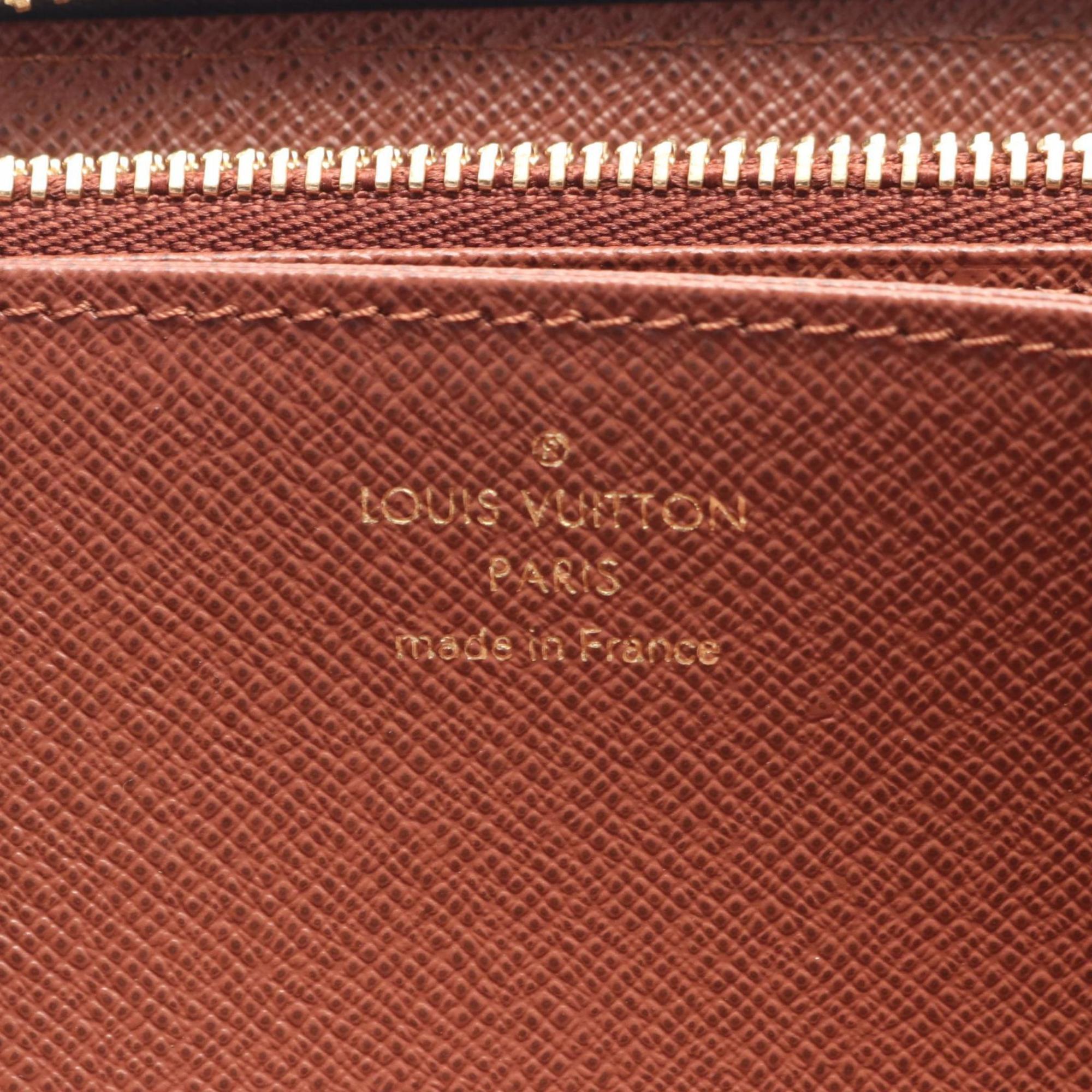 Louis Vuitton LOUIS VUITTON Zippy Wallet Monogram Round Long Coated Canvas Men's Women's Brown M42616