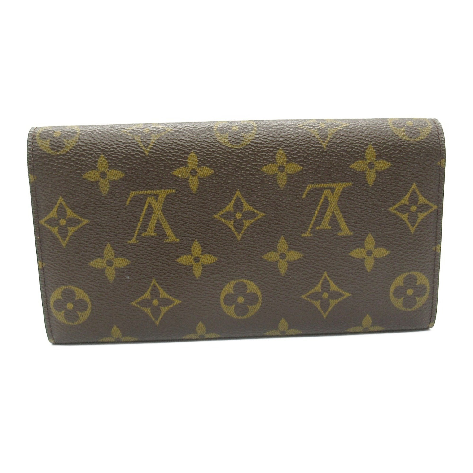 Louis Vuitton LOUIS VUITTON Pochette Porto Monnaie Credit Bi-fold long wallet Wallet Coated canvas Monogram Men's Women's Brown M61725